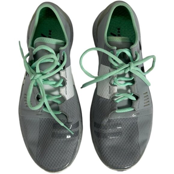 Under Armour Speedform Sneakers Running Shoes Womens Size 9 Grey Teal Athletic - Picture 6 of 12